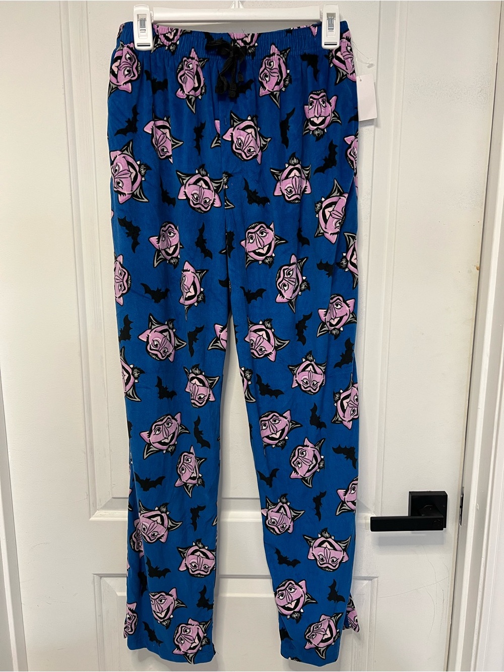 Sesame Street Count Dracula Blue PJ pants with Purple Face Print